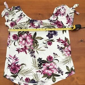 Maurice Cold Shoulder, Floral Summer blouse, Large.  NWT